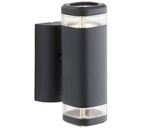 Brilliant Traver - Lampada da parete 2flg Up/Down, colore: Nero