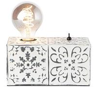 BRILLIANT Vagos lámpara de mesa 12cm color crema luces interiores, lámparas de mesa, decorativas | 1x A60, E27, 60W, apto para lámparas normales (no incluidas) | A ++ | Con interruptor de palanca