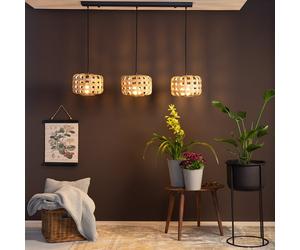 Brilliant Woodline lampada a sospensione 3 luci, 99810/09, Woodline [Lampade per Interni > Lampade a Sospensione]