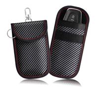 BRILLIRARE Faraday, confezione da 2 sacchetti Faraday per chiavi dell'auto, con blocco del segnale RFID, piccolo, protezione anti-furto, in fibra di carbonio