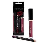 Brillo Labial Magic Studio Metallic + Delineador Black