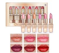 Brillo Labial - Mate Lápiz Labial Líquido Set | Conjunto Lápizz Labials Shimmer | Bálsamo Labio Con Tinte Hidratante | Palitos De Maquillaje Manchas Labios Impermeables Larga Data Para Mujeres