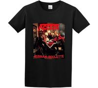 Brilloop Accept Russian Roulette Men's T-Shirt Unisex Black Cotton Print Tee Shirts XXL