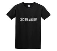 Brilloop Aguilera Christina Logo Men's T-Shirt Unisex Black Cotton Print Tee Shirts S