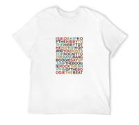 Brilloop I Said A Hip Hop Sugarhill Gang Rapper's Delight Men's T-Shirt Unisex White Cotton Print Tee Shirts XXL