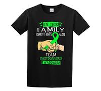 Brilloop in This Family Nobody Fights Alone Team Gastroschisis Warrior Support Gastroschisis Warrior Gifts Men's T-Shirt Unisex Black Cotton Print Tee Shirts 3XL