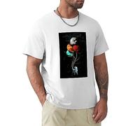 Brilloop The Spacemans Trip Cosmic Planet Rainbow Men's T-Shirt Unisex White Cotton Print Tee Shirts S