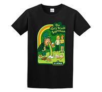 Brilloop The Very Drunk Leprechaun Men's T-Shirt Unisex Black Cotton Print Tee Shirts S
