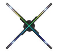 Brilluxa ventola ologramma 3D, proiettore con display pubblicitario a LED ad alta risoluzione da 576 LED, ventola olografica stereo 50 cm a 4 pale, visualizzazione 3D per pubblicità interattiva