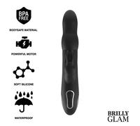 Brilly Glam Moebius - Vibratore Rabbit in Silicone con Testa Rotante - Nero