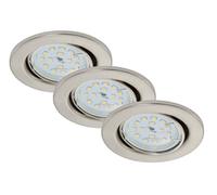 BRILONER - 3 FARETTI LED DA INCASSO ORIENTABILI D. 8,6 GU10 5 watt 400 lumen ...