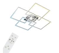 Briloner 3515-019 Plafoniera da Soffitto Smart LED, Wifi, Effetto Retroilluminazione, Lampada da Soffitto, Alluminio.