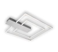 Plafoniera Moderna Nico Duo Metallo Plastica Argento Led 30W 3000K [EEK: A++]