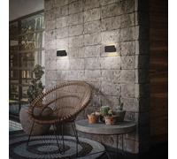 Briloner Applique a LED ricaricabile Meluna, nera, dimmer tattile, USB Briloner