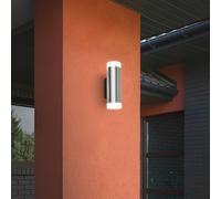 Briloner Applique da esterni LED Upner, faretto, acciaio inox Briloner
