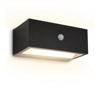 BRILONER - Applique da esterno con sensore di movimento, senza fili e dimmerabile, IP44, ricarica USB-C, luce 3000 K, applique senza fili, lampada da parete esterno, 18,5 x 9,5 x 7,5 cm, nero