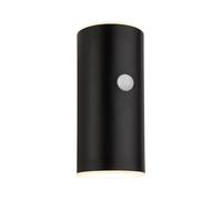 BRILONER - Applique da esterno con sensore di movimento, senza fili e dimmerabile, IP44, ricarica USB-C, luce 3000 K, applique senza fili, lampada da parete esterno, 7 x 8,5 x 15,5 cm, nero
