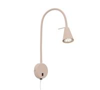 BRILONER - Applique da parete interno con interruttore sul corpo, orientabile, luce bianca calda, applique camera da letto, applique da interno, lampada da parete, 8 x 45 cm, beige