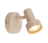 BRILONER - Applique da parete interno, orientabile, attacco GU10, max 9 W, applique camera da letto, interno, lampada, cucina, 8 x 10,5 cm, beige