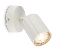 Briloner - Applique da parete interno, orientabile, GU10, max. 9W, applique camera da letto, applique da interno, applique da parete, lampada da parete, 8x8x12,5 cm, bianco
