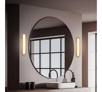 Briloner Applique LED per il bagno Pil, color legno, larghezza 35 cm, plastica Briloner