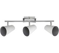 BRILONER - BARRA SHOW A 3 LUCI E14 40W FINITURA CROMO E BIANCO