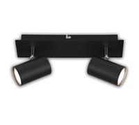 Spot Moderno Isil A Metallo Nero 2 Luci Gu10 3000K