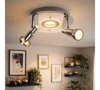 BRILONER- 1 PLAFONIERA Ø20CM- GU10- 3LEDx3Wx250LUMEN + 1 LEDx5Wx400LUMEN - CR...