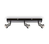BRILONER- Faretti da soffitto LED, lampada da soffitto orientabile LED, plafoniera LED, luce bianca calda, Silver-Crafted, 480x70x85 mm