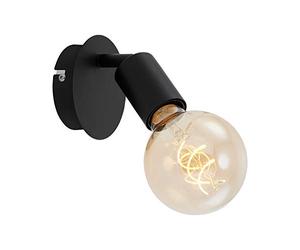 BRILONER - Faretto da Parete, Applique, Retrò/Vintage, Orientabile, Regolabile e Inclinabile, E27, Max. 60W, 100x80mm (DxA), Metallo, Nero