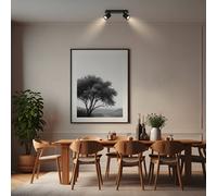 Briloner Faretto da soffitto Ida, nero, a 2 luci, plastica/metallo Briloner