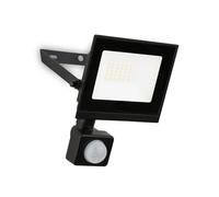 BRILONER - Faretto LED da esterno con sensore di movimento, luce bianco neutro, 20W 1800 lm, orientabile, IP65 resistente a polvere e getti d’acqua, faro per giardino e garage, 11 x 17 x 4 cm, Nero