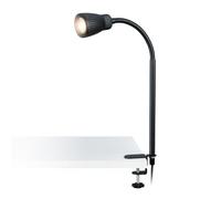 Briloner - Lampada A Pinza Orientabile Bianco Caldo Nero 54 cm | 3,5W, 400lm, Interruttore A Cavo, Lampada Da Scrivania, Lampada A Pinza, Lampada Da Comodino, Lampada Da Lettura