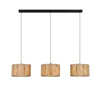 Briloner Lampada a sospensione con paralume in seagrass, 3x attacco E27, max. 10 W, 110 x 25 x 120 cm (LxLxH), natura