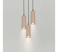 Briloner Lampada a sospensione Ida, beige, a 3 luci, Ø 20 cm, GU10 Briloner