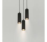 Briloner Lampada a sospensione Ida, nera, a 3 luci, Ø 20 cm, GU10 Briloner