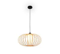 BRILONER - Lampada a sospensione in bambù, lampada da soffitto per soggiorno, plafoniera in legno, lampada da soggiorno, lampada da soggiorno, boho, attacco E27, 40 cm