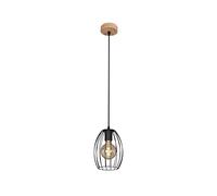 Briloner - Lampada a sospensione in legno, lampada a sospensione retrò, 1 luce, E27 max. 60 Watt, lampada da sala da pranzo