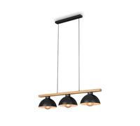 Briloner Lampada a sospensione 4046-035, nero/legno, 3 luci Briloner