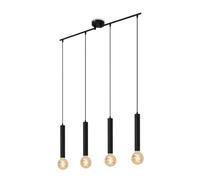 BRILONER - Lampada a sospensione retrò, lampada a sospensione, vintage, lampada a sospensione, lampada per sala da pranzo, attacco E27, nero, 850x100x1100 mm (LxLxH).