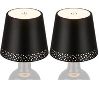 Briloner - Lampada da bottiglia a LED dimmerabile, attacco per lampada da bottiglia a LED, lampada da comodino dimmerabile touch, lampada da scrivania, lampada da lettura, 11x9 cm (PxA), nero