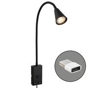 Applique Nordico Justra Metallo Nero 1 Luce Gu10