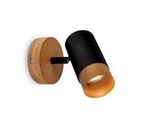 Spot Vintage Plek Metallo Nero 1 Luce Gu10