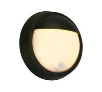 Applique Esterno Moderno Puni Metallo Nero Opaco Led Integrato 4W 3000K Ip44