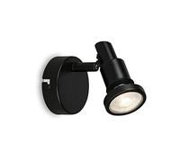 BRILONER- Lampada da parete a LED bagno, regolabile, Lampada da parete a LED bagno, IP44, colore luce bianca calda, GU10, nero, 80x106 (DxH)