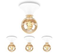 Briloner Lampada da Parete per Interni, Bagno e Soffitto, Plafoniera a Prova di Schizzi, Lampada a Specchio, Bianco (Confezione da 4)