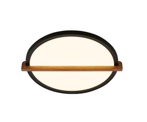 Briloner - Lampada da soffitto a LED con legno, luce indiretta, bianco caldo 3.000K, plafoniera, lampada da soggiorno, pannello LED,
