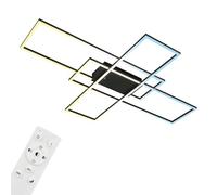 BRILONER - Lampada da soffitto a LED con telecomando, dimmerabile, lampada a LED, plafoniera, lampada da soggiorno, lampada da camera da letto, lampada da cucina, 104x71x9,5 cm, nero