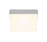 Briloner - Lampada da soffitto a LED senza cornice, plafoniera a LED, luce a LED da superficie, temperatura di colore bianco caldo, 157x157x36 mm, colore argento