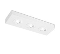 Plafoniera Moderna Hoka Metallo Bianco 3 Led Integrato 4W Da 2700 A 4000K